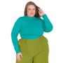 Imagem de Blusa feminina cacharrel gola redonda fechada basica manga longa solida segunda pele casual segunda pele viscolycra sueter slim e plus size 40 ao 62
