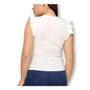 Imagem de Blusa feminina canelada cavada babado casual fashion