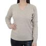 Imagem de Blusa Feminina City Lady Tricot Plus Size Bege - 658100