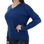 Imagem de Blusa Feminina City Lady Tricot Plus Size Marinho - 658092