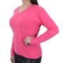 Imagem de Blusa Feminina City Lady Tricot Plus Size Rosa - 658092