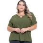 Imagem de Blusa Feminina Com Manga Moda Evangélica Em Crepe Duna Plus Size Blusinha Moda Cristã SB