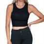 Imagem de Blusa Feminina Cropped Regata Canelado