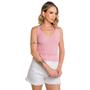 Imagem de Blusa Feminina Cropped Tricot Rendado