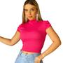 Imagem de Blusa Feminina Curta Canelada Princesa Cor Rosa: Pink Style