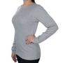 Imagem de Blusa Feminina Danka Tricot ML Cinza Mescla - 0120076