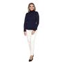 Imagem de Blusa Feminina De Tricô Com Elastano Gola Alta Inverno