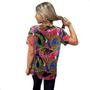 Imagem de Blusa Feminina de Tule Transparente Academia Fitness Manga Curta