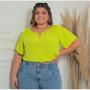 Imagem de Blusa feminina decote V ombro a ombro pluz size