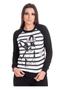 Imagem de Blusa Feminina em Malha Crepe Sublimada Frente Costas e Mangas em Moletom