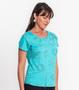 Imagem de Blusa Feminina Estampada Decote Redondo Rovitex Azul