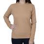 Imagem de Blusa Feminina Facinelli City Lady Tricot Plus Size Marrom Camel - 658066