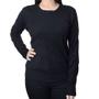 Imagem de Blusa Feminina Facinelli City Lady Tricot Plus Size Preta - 658058