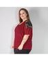 Imagem de Blusa Feminina Fitness Plus Size em Dry Fit com Recortes de Tela - Fitmoda 