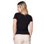 Imagem de Blusa Feminina Giraffe com Recorte Lateral com Nó Preto
