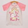 Imagem de Blusa Feminina Infantil Manga Curta Raglan Mescla Make Today Happy