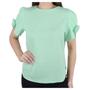 Imagem de Blusa Feminina Karmani Crepe Flores Verde - 012431