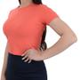 Imagem de Blusa Feminina Lunender Canelada Cropped Laranja - 0046