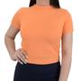 Imagem de Blusa Feminina Lunender Canelada Cropped Laranja - 0046