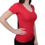 Imagem de Blusa Feminina Lunender Canelada Vermelho Stop - 00390