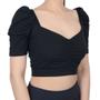 Imagem de Blusa Feminina LZT Cropped Ribana Preta - 8054