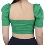 Imagem de Blusa Feminina LZT Cropped Ribana Verde - 8054