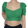 Imagem de Blusa Feminina LZT Cropped Ribana Verde - 8054