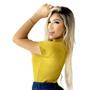 Imagem de Blusa Feminina Manga Curta cor Amarelo Mostarda