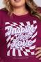 Imagem de Blusa Feminina Manga Longa Plus Size Visco Estampada "Inspire More Love" - Serena