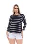 Imagem de Blusa Feminina Mid Manga Longa Premium Tendência Plus Size