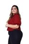 Imagem de Blusa feminina moda plus size evangélica em crepe sku:bp15