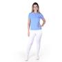 Imagem de Blusa Feminina Modelo Baby Look Lisa Tecido de Piquet Azul-