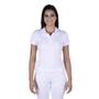 Imagem de Blusa Feminina Modelo Baby Look Lisa Tecido de Piquet Branco