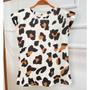 Imagem de Blusa feminina muscle com ombreira animal colors tecido viscolaycra