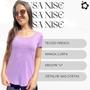 Imagem de Blusa Feminina Nice Dry Manga Curta Gola Larga Decote Aberto Costas Camiseta Feminina Blusa Casual