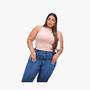 Imagem de Blusa feminina plus cropped regata cavada justa Durabilidade