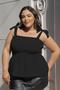 Imagem de Blusa Feminina Plus Size Batinha Alça Regata Ajustável Elástica Verão 2025