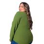 Imagem de Blusa Feminina Plus Size Camisa Social Manga Longa