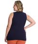 Imagem de Blusa Feminina Plus Size Canelada Secret Glam Azul