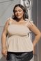 Imagem de Blusa Feminina Plus Size Com Elástico Ajustável Bata Alcinha Regata Moda Blogueira