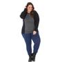 Imagem de Blusa feminina Plus Size de Viscolycra com frente em Pe de Pule 103600