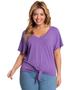 Imagem de Blusa Feminina Plus Size Decote V Secret Glam Roxo