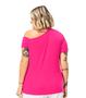 Imagem de Blusa Feminina Plus Size Em Malha Soft Secret Glam Rosa