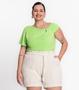 Imagem de Blusa Feminina Plus Size Em Malha Soft Secret Glam Verde