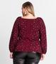 Imagem de Blusa Feminina Plus Size Em Molecotton Secret Glam Vermelho