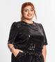 Imagem de Blusa Feminina Plus Size Em Paetê Secret Glam Preto