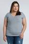 Imagem de Blusa Feminina Plus Size em Visco Decote "V" - Kibeleza