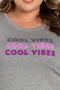 Imagem de Blusa Feminina Plus Size Estampada "Cool Vibes" Visco Confort - Serena