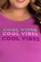 Imagem de Blusa Feminina Plus Size Estampada "Cool Vibes" Visco Confort - Serena