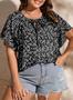 Imagem de Blusa Feminina Plus Size Eytino - Casual, Boho e Floral com Decote em V